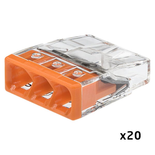 WAGO - Pot de 30 bornes de connexion automatique S2273 2,3 et 5 entrées - large