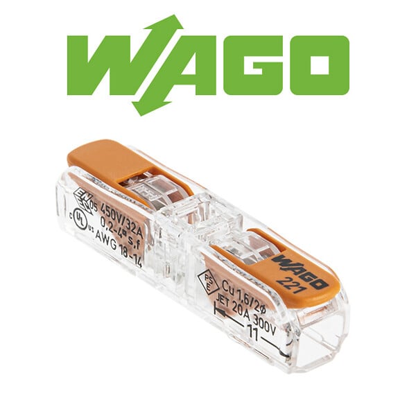 WAGO - WAGO Sachet de 25 bornes 2 entrées en ligne S221 - large