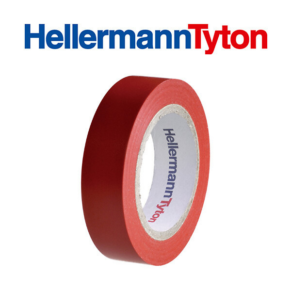 HELLERMANNTYTON - HellermannTyton Lot de 10 rubans isolant 10m largeur 15mm rouge - large