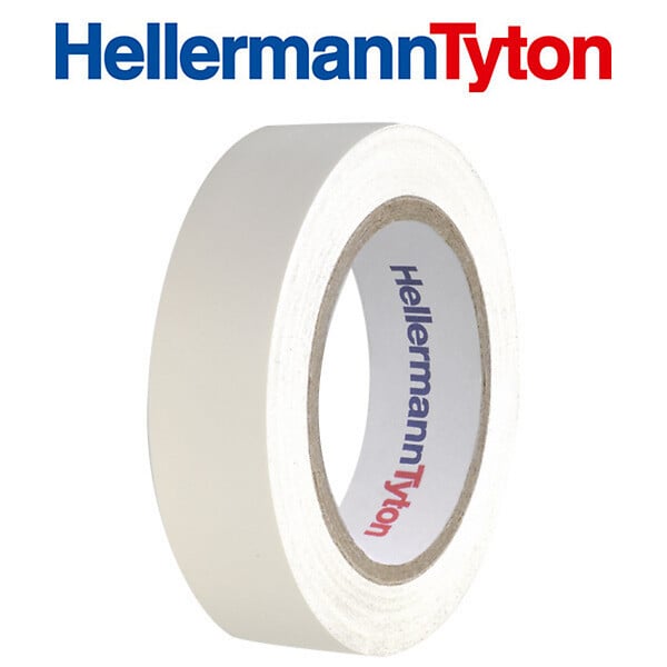 HELLERMANNTYTON - HellermannTyton Lot de 10 rubans isolant 10m larg 15mm blanc - large