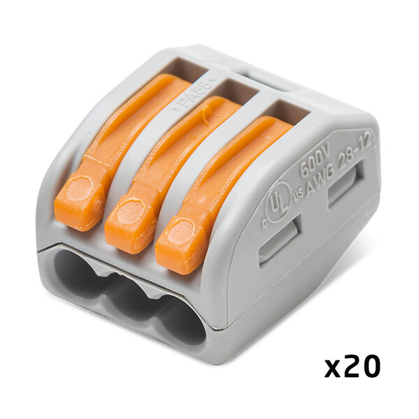 WAGO - WAGO Pot de 30 bornes de connexion automatique S222 2,3 et 5 entrées - large