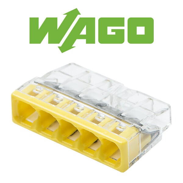 WAGO - Pot de 100 mini bornes de connexion automatique 5 entrées S2273 - large