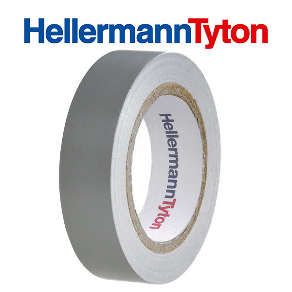 HELLERMANNTYTON - Lot de 10 rubans isolant de 10m et de largeur 15mm gris-HellermannTyton - large