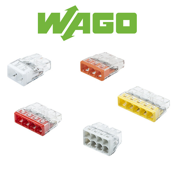 WAGO - Pot de 200 bornes de connexion automatique S2273 2,3,4,5, et 8 entrées - large