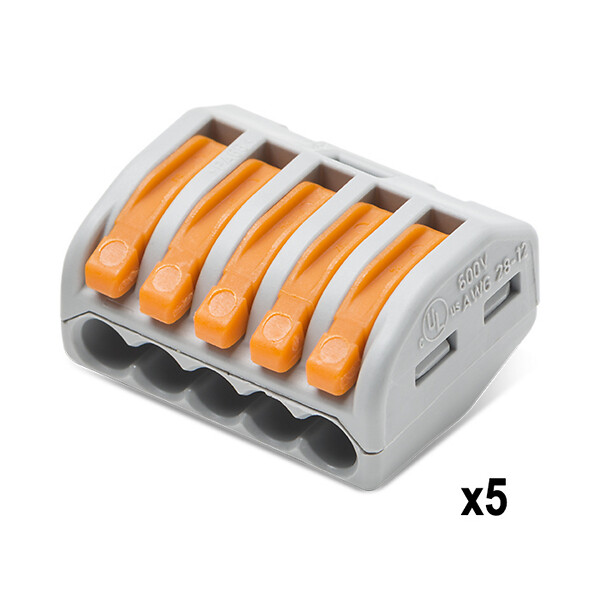 WAGO - WAGO Sachet 30 Bornes (10X2E+15X3E+5X5E) S222 connexion automatique Blibox - large
