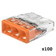 WAGO - Pot de 100 mini bornes de connexion automatique 3 fils S2273 - vignette