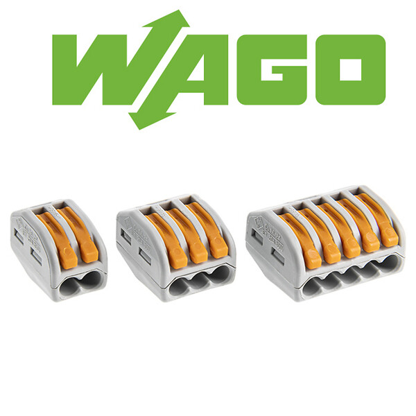 WAGO - Bornes 2.3 et 5 entrées S222 Blister de 20 - large