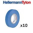HELLERMANNTYTON - Lot de 10 rubans isolant de 10m et de largeur 15mm Bleu-HellermannTyton - vignette
