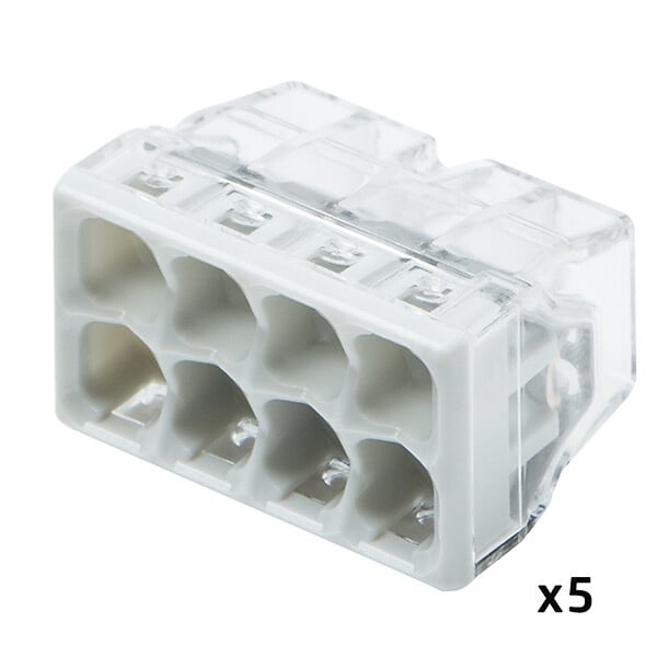 WAGO - Pot de 50 bornes de connexion automatique S2273 2,3,5 et 8 entrées - large