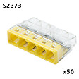 WAGO - WAGO Flacon de 50 mini bornes de connexion automatique 5 fils S2273 - vignette