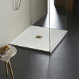 GODART - Receveur de douche 90x90 extraplat antidérapant blanc effet texturé + bonde - Ceane - vignette