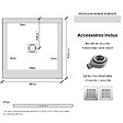 GODART - Receveur de douche 90x90 extraplat antidérapant blanc effet texturé + bonde - Ceane - vignette
