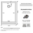 GODART - Receveur de douche 80x120 extraplat antidérapant blanc effet texturé avec bonde - Ceane - vignette