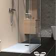 GODART - Receveur de douche 80x120 extraplat antidérapant blanc effet texturé avec bonde - Ceane - vignette