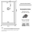 GODART - Receveur de douche 80x160 extraplat antidérapant blanc effet texturé avec bonde - Ceane - vignette