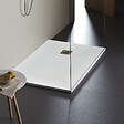 GODART - Receveur de douche 90x120 extraplat antidérapant blanc effet texturé + bonde - Ceane - vignette