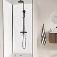 AURLANE - Pack de 3 Panneaux Muraux Aluminium Blanc 80+120+80x210 cm avec Profilés Noirs - WALL'IT - vignette