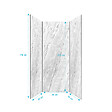 AURLANE - Pack 3 Panneaux Muraux Pierre Artic Storm 90x210cm et Profilés Chrome - STONE'IT - vignette