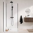 AURLANE - Pack 2 Panneaux Muraux en Aluminium Blanc 80+100x210cm + Profilés Noir - WALL'IT - vignette