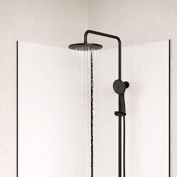 AURLANE - Pack 2 Panneaux Muraux en Aluminium Blanc 80+100x210cm + Profilés Noir - WALL'IT - large