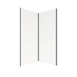 AURLANE - Pack 2 Panneaux Muraux en Aluminium Blanc 80+100x210cm + Profilés Noir - WALL'IT - vignette