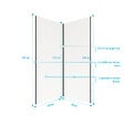 AURLANE - Pack 2 Panneaux Muraux en Aluminium Blanc 80+100x210cm + Profilés Noir - WALL'IT - vignette