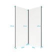 AURLANE - Pack 2 Panneaux Muraux en Aluminium Blanc 80+100x210cm + Profilés Noir - WALL'IT - vignette