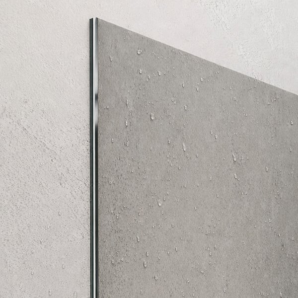 AURLANE - Pack 3 Panneaux Muraux Pierre Light Grey 90+120+90 x 210cm et Profilés Chrome - STONE'IT - large
