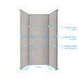 AURLANE - Pack 3 Panneaux Muraux Pierre Light Grey 90+120+90 x 210cm et Profilés Chrome - STONE'IT - vignette