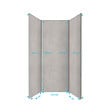 AURLANE - Pack 3 Panneaux Muraux Pierre Light Grey 90+120+90 x 210cm et Profilés Chrome - STONE'IT - vignette