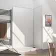 AURLANE - Lot de 2 Panneaux Muraux Aluminium Blanc 80+120 x 210 cm avec Profilés Chrome - WALL'IT - vignette
