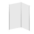 AURLANE - Lot de 2 Panneaux Muraux Aluminium Blanc 80+120 x 210 cm avec Profilés Chrome - WALL'IT - vignette
