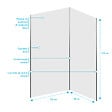 AURLANE - Lot de 2 Panneaux Muraux Aluminium Blanc 80+120 x 210 cm avec Profilés Chrome - WALL'IT - vignette