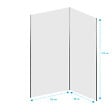 AURLANE - Lot de 2 Panneaux Muraux Aluminium Blanc 80+120 x 210 cm avec Profilés Chrome - WALL'IT - vignette