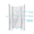 AURLANE - Pack 3 Panneaux Muraux Pierre Artic Storm 90x210cm et Profilés Noirs - STONE'IT - vignette