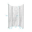 AURLANE - Pack 3 Panneaux Muraux Pierre Artic Storm 90x210cm et Profilés Noirs - STONE'IT - vignette