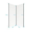 AURLANE - Pack 2 Panneaux Muraux en Aluminium Blanc 80x210cm + Profilés Noir - WALL'IT - vignette