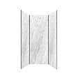 AURLANE - Pack 3 Panneaux Muraux Pierre Artic Storm 90+120+90 x 210cm et Profilés Noirs - STONE'IT - vignette