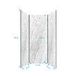 AURLANE - Pack 3 Panneaux Muraux Pierre Artic Storm 90+120+90 x 210cm et Profilés Noirs - STONE'IT - vignette