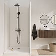AURLANE - Pack 3 Panneaux Muraux Aluminium Ivoire 90+120+90x210 cm avec Profilés Chrome - WALL'IT - vignette