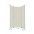 AURLANE - Pack 3 Panneaux Muraux Aluminium Ivoire 90+120+90x210 cm avec Profilés Chrome - WALL'IT - vignette