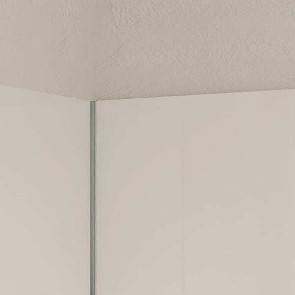 AURLANE - Pack 2 Panneaux Muraux en Aluminium Blanc 90x210cm avec Profilés Chrome - WALL'IT - large