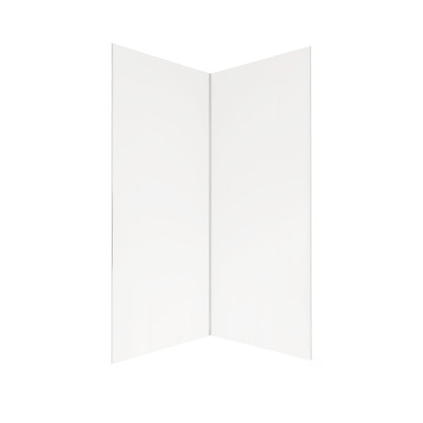 AURLANE - Pack 2 Panneaux Muraux en Aluminium Blanc 90x210cm avec Profilés Chrome - WALL'IT - large