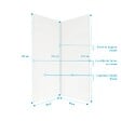 AURLANE - Pack 2 Panneaux Muraux en Aluminium Blanc 90x210cm avec Profilés Chrome - WALL'IT - vignette