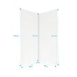 AURLANE - Pack 2 Panneaux Muraux en Aluminium Blanc 90x210cm avec Profilés Chrome - WALL'IT - vignette