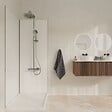 AURLANE - Pack 2 Panneaux Muraux en Aluminium Blanc 90x210cm avec Profilés Chrome - WALL'IT - vignette
