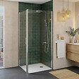 ALLIBERT - Retour fixe pour porte de douche pivotante 76.5-79x200 cm chromé Laja - vignette