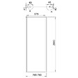 ALLIBERT - Retour fixe pour porte de douche pivotante 76.5-79x200 cm chromé Laja - vignette