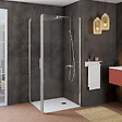 ALLIBERT - Retour fixe pour porte de douche pivotante 76.5-79x200 cm chromé Laja - vignette