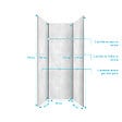 AURLANE - Pack 3 Panneaux Muraux Pierre Light Grey 90x210cm et Profilés Chrome - STONE'IT - vignette
